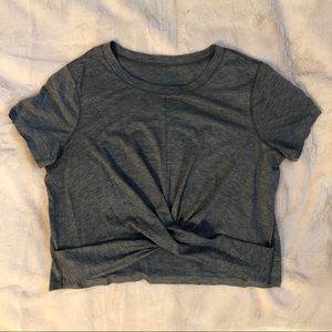 Lululemon cropped tee, with twist detail